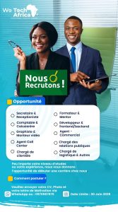 recrutement We Tech Africa Kinshasa
