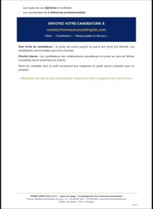 Responsable du Bureau Winner Consulting