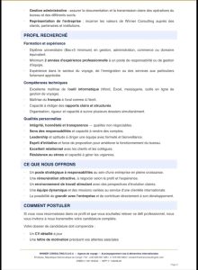 Responsable du Bureau Winner Consulting