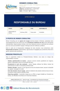 Responsable du Bureau Winner Consulting