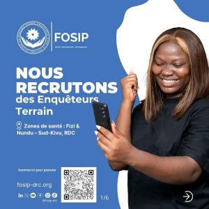 Enquêteurs terrain FOSIP Sud-Kivu