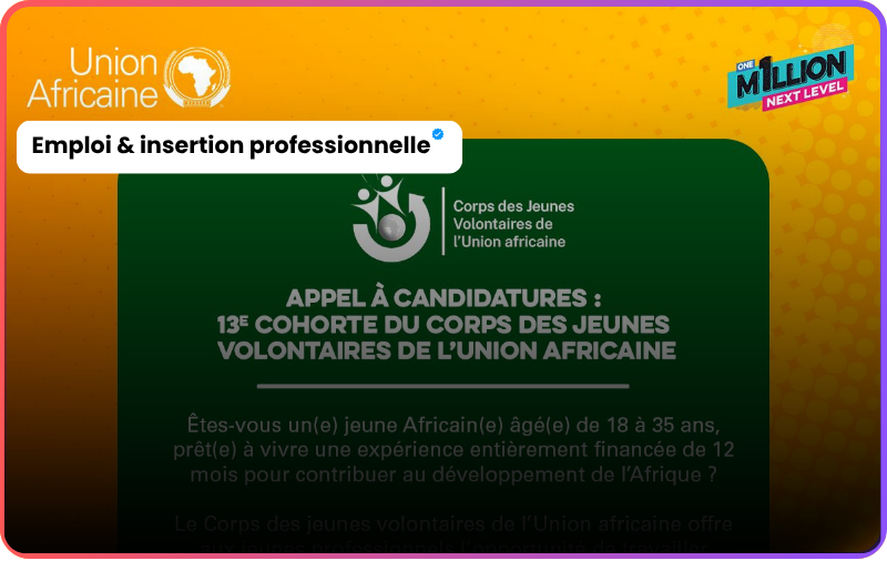 AU-YVC 2026 : Intègre l&rsquo;élite des Jeunes Volontaires de l&rsquo;Union Africaine